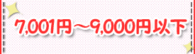 7,001～9,000円以下